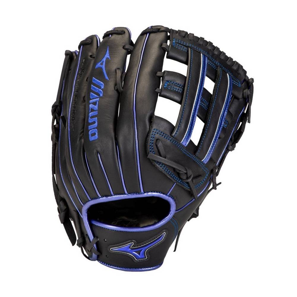 Mens Mizuno MVP Prime SE Slowpitch 13" Softball Gloves Black/Royal Philippines (HPRWLQ614)